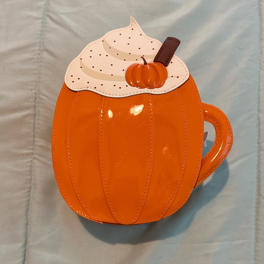 Pumpkin latte makeup bag